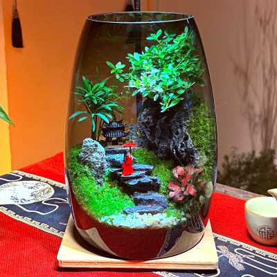 Azalea Pavilion Terrarium - Handcrafted Miniature Garden
