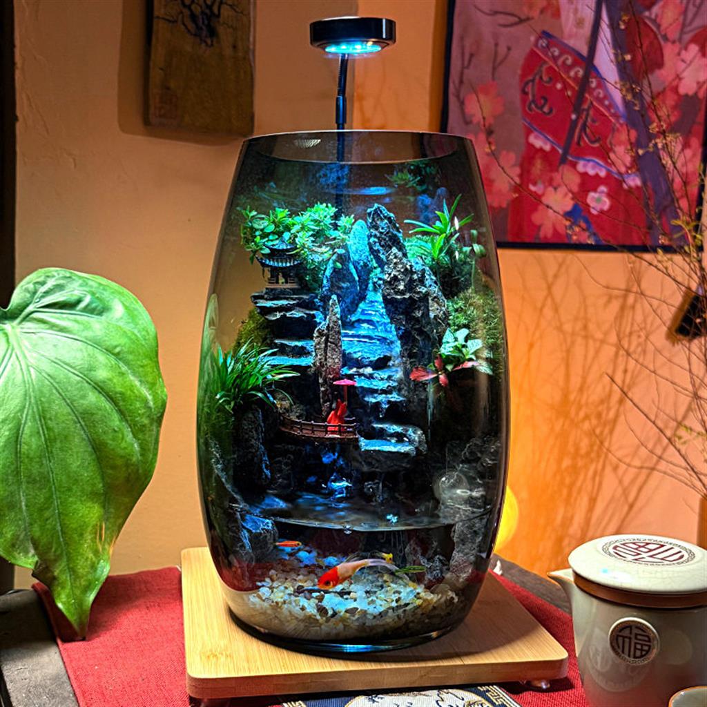 Fortune Terrarium Seasonal Edition - Handcrafted Glass Miniature Garden with LED Light - Image 2