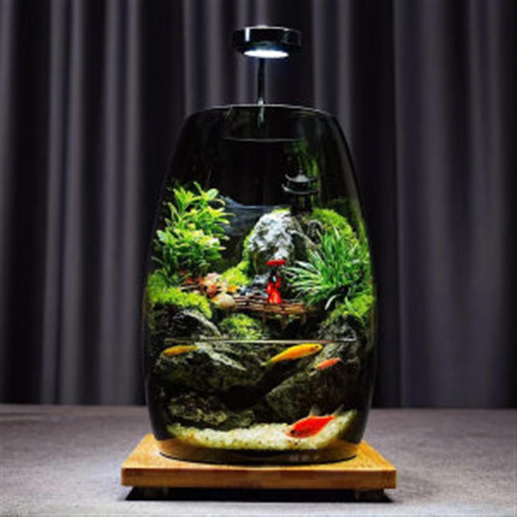 Fortune Terrarium Deluxe - Luxury Handcrafted Glass Miniature Garden with LED Light - Image 2