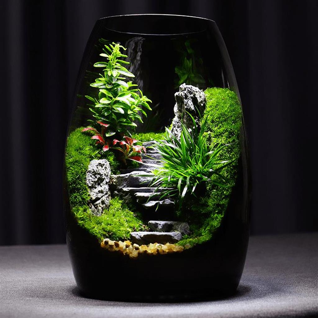 Azalea Pavilion Terrarium - Handcrafted Miniature Garden with LED Light - Image 2