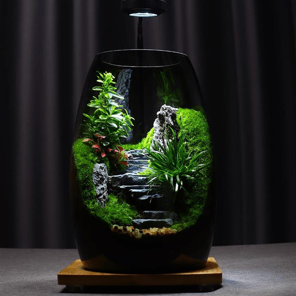 Azalea Pavilion Terrarium - Handcrafted Miniature Garden with LED Light - Image 3