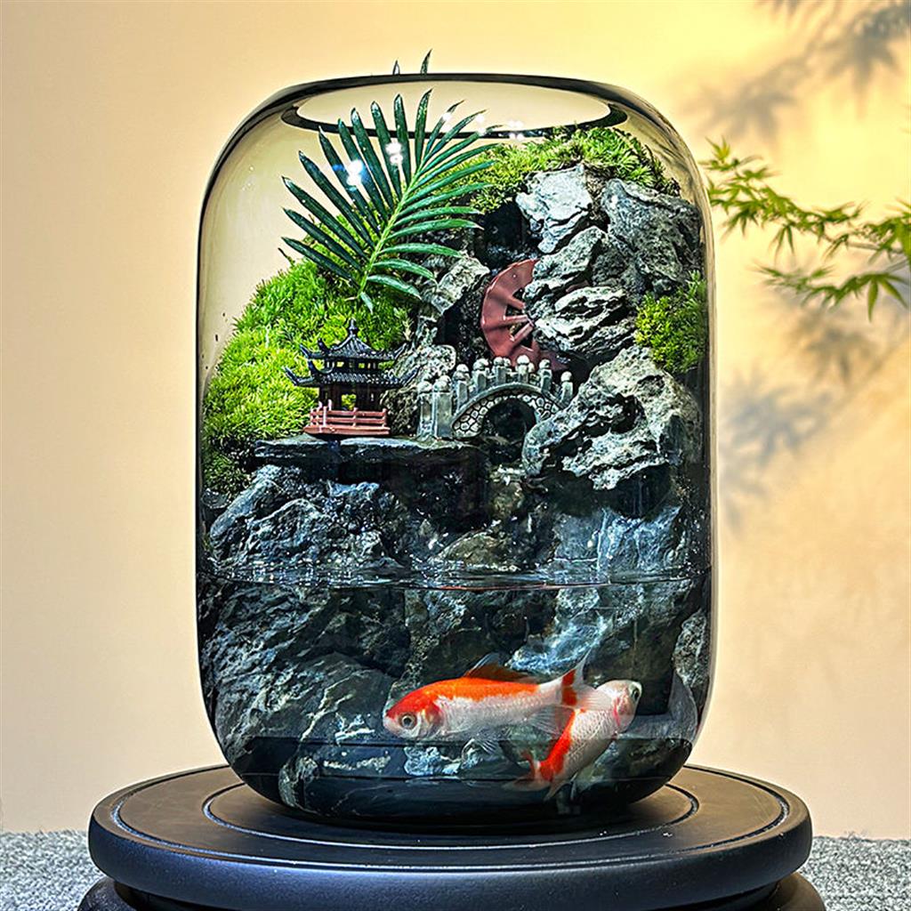 Fortune Terrarium Classic - Handcrafted Glass Miniature Garden with LED Light - Best Seller - Image 10
