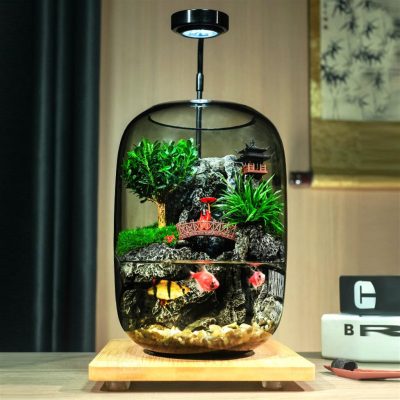 Fortune Terrarium Deluxe - Luxury Handcrafted Glass Miniature Garden with LED Light